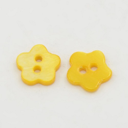 Perlmuttimitation knopf - 10,