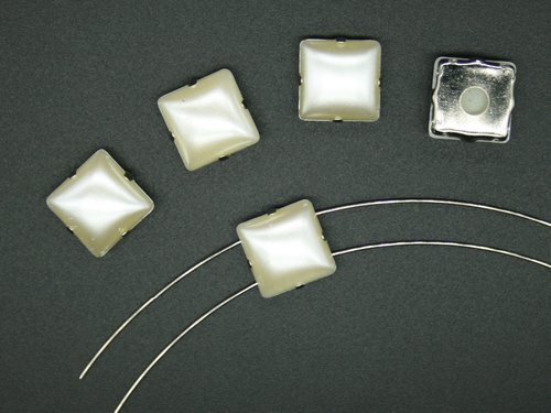 Acrylperlen mit fassungen - acrylperlen,