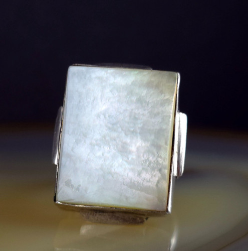 Ring silber 925 perlmutt weiß - ring,
