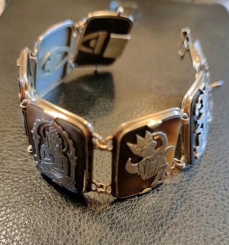Armband 835 silber - , perlmutt