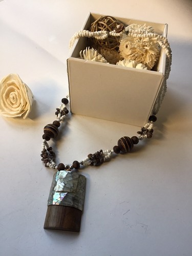 Kette halskette damen - damen, holz